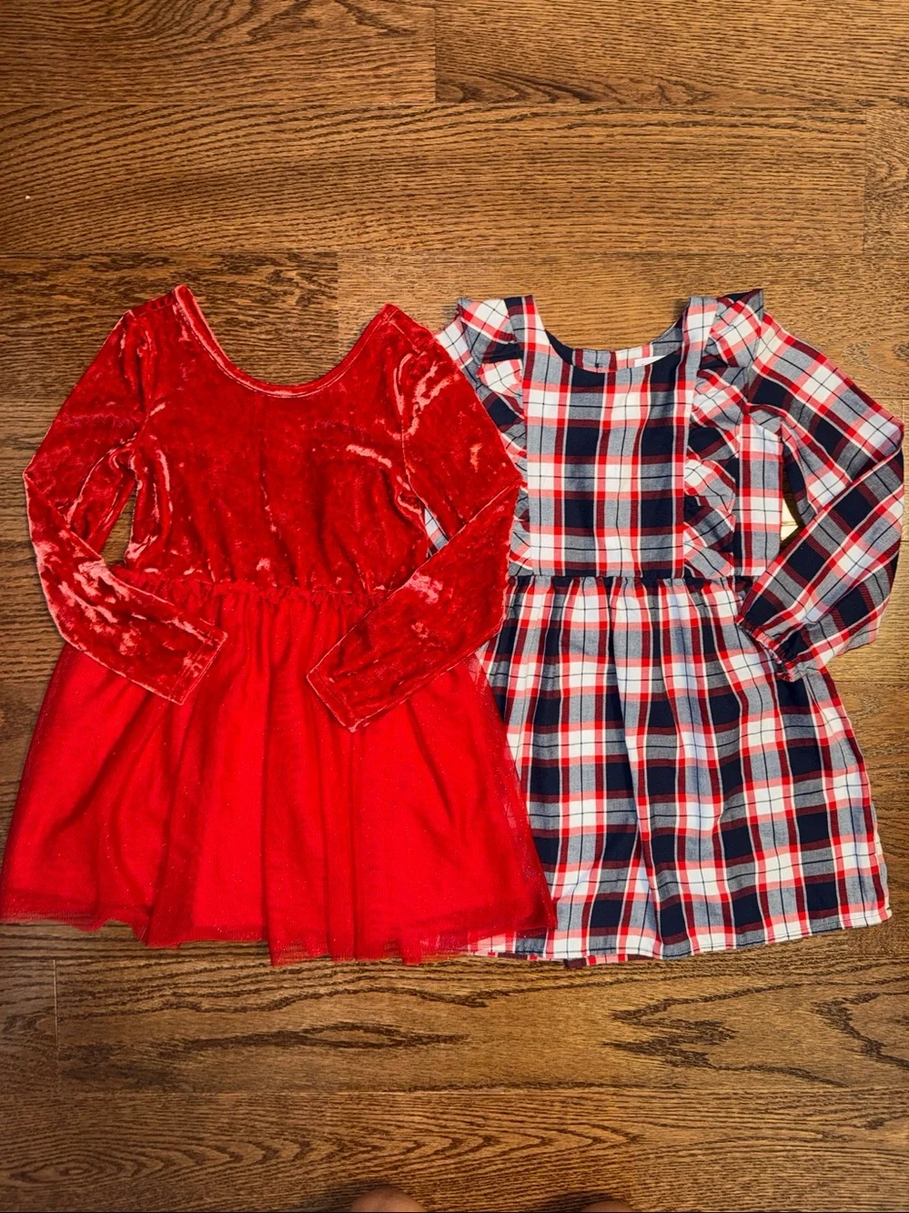 4t/5t bundle of two girls Christmas dresses.